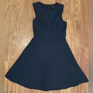 Theory Navy Swing Dress Fit & Flair Sleeveless 4